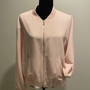 Calvin Klein light pink bomber-style jacket